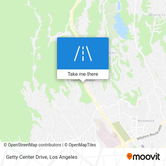 Getty Center Drive map