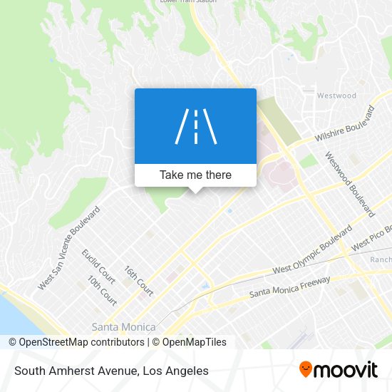 South Amherst Avenue map