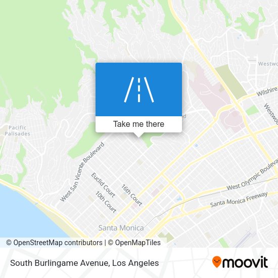 Mapa de South Burlingame Avenue