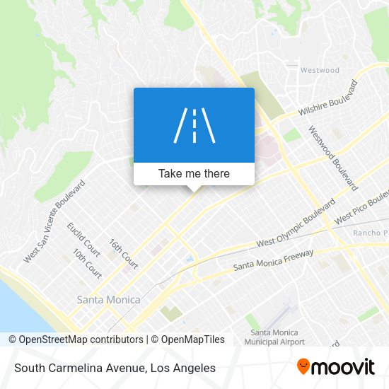 South Carmelina Avenue map