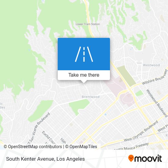 South Kenter Avenue map