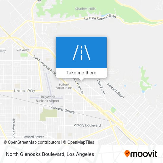 North Glenoaks Boulevard map