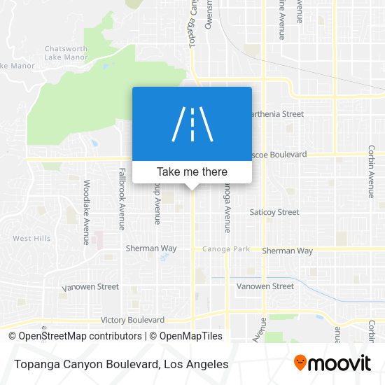Topanga Canyon Boulevard map