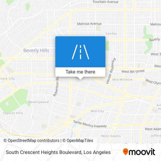 South Crescent Heights Boulevard map