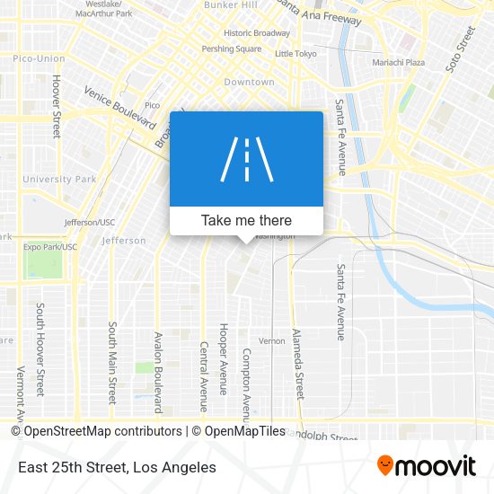 East 25th Street map