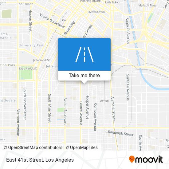 East 41st Street map