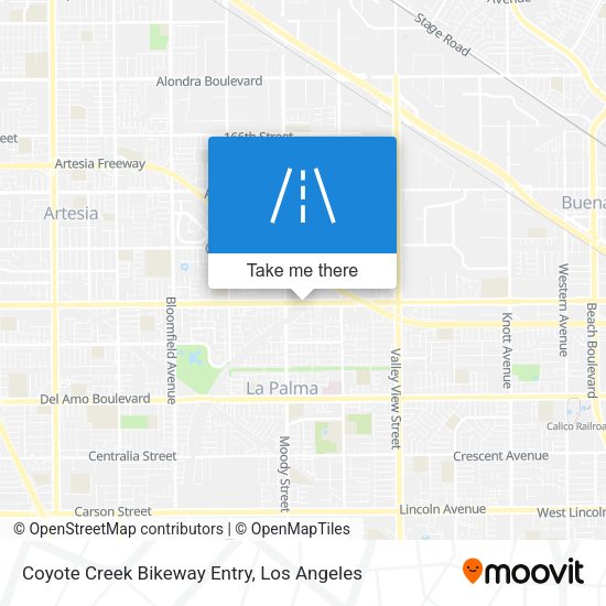 Coyote Creek Bikeway Entry map