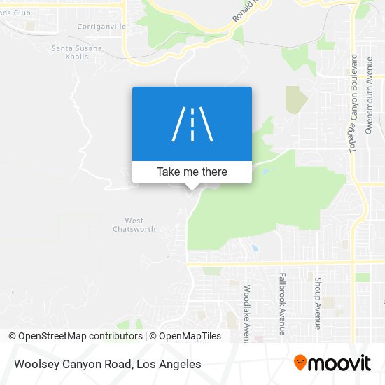 Woolsey Canyon Road map