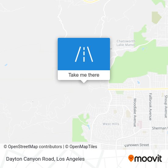 Dayton Canyon Road map