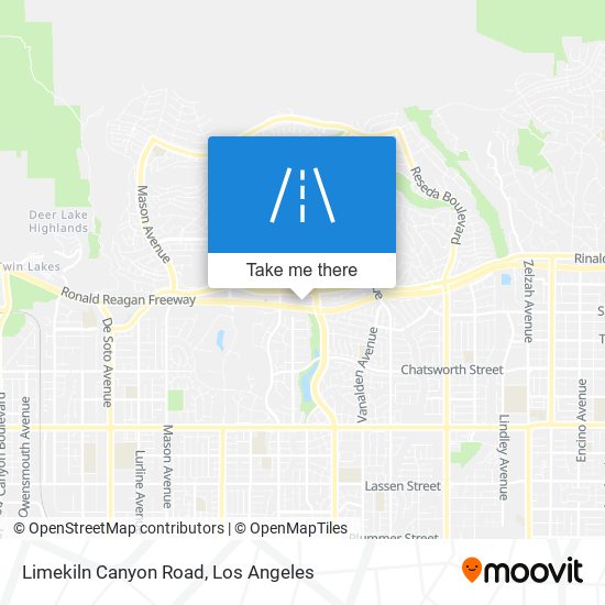 Limekiln Canyon Road map