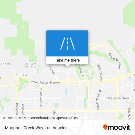 Mariposa Creek Way map