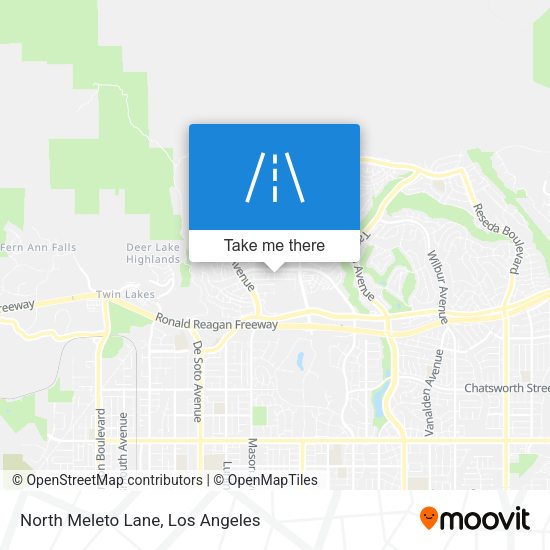 North Meleto Lane map