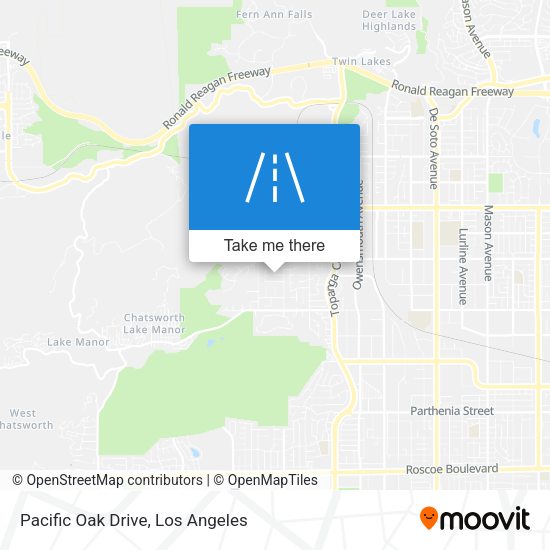 Pacific Oak Drive map
