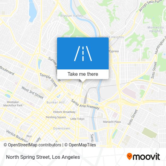 North Spring Street map