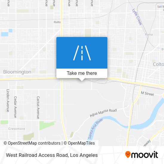 Mapa de West Railroad Access Road