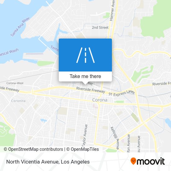 North Vicentia Avenue map