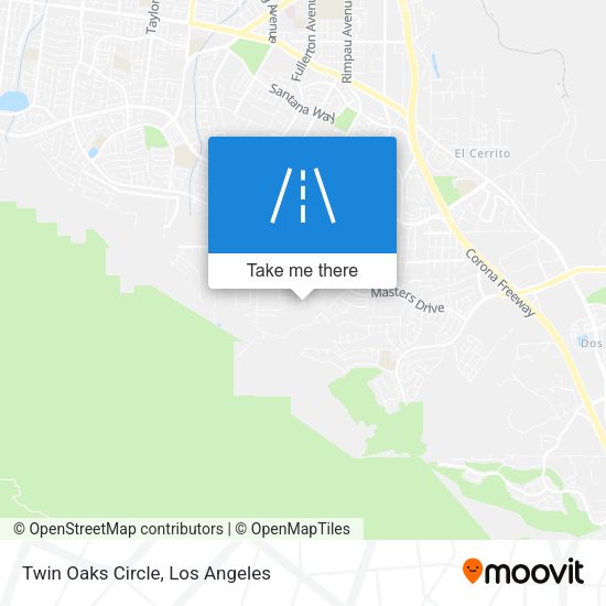 Twin Oaks Circle map