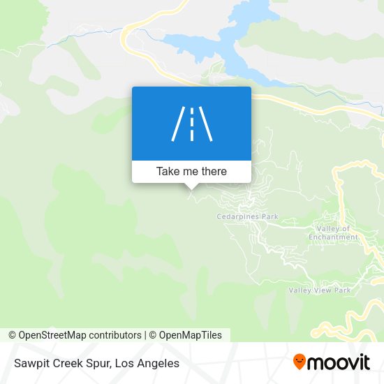 Sawpit Creek Spur map