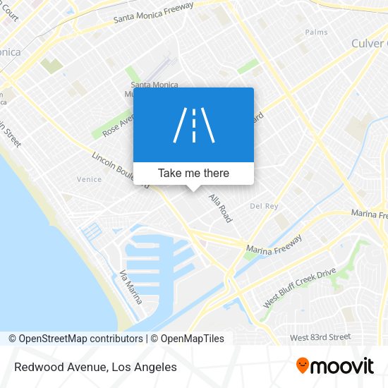 Mapa de Redwood Avenue