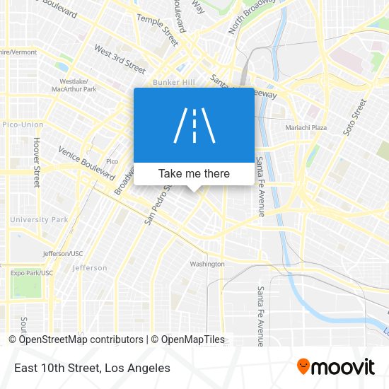 East 10th Street map