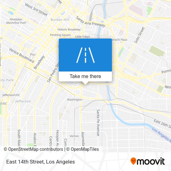 East 14th Street map