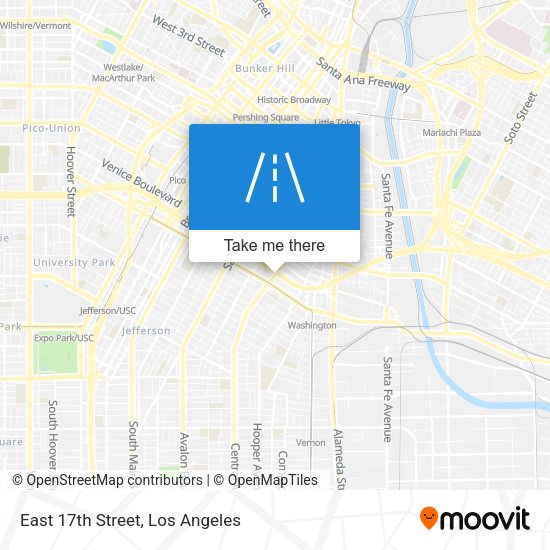 East 17th Street map