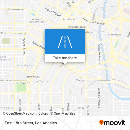Mapa de East 18th Street
