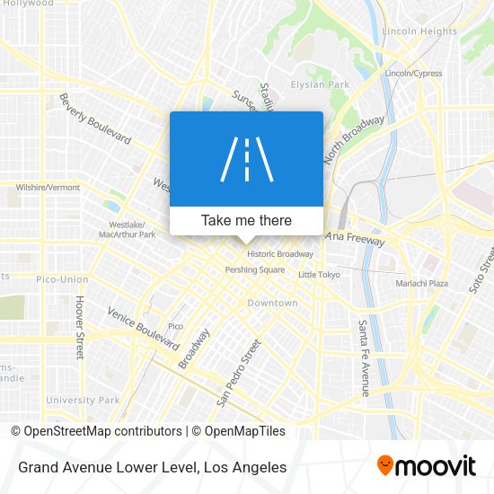 Mapa de Grand Avenue Lower Level