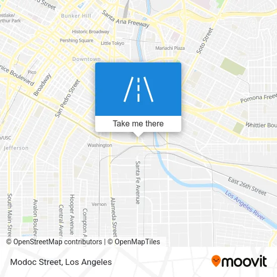 Modoc Street map