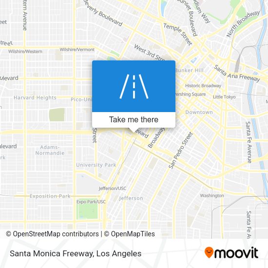 Santa Monica Freeway map