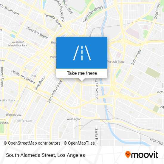 South Alameda Street map