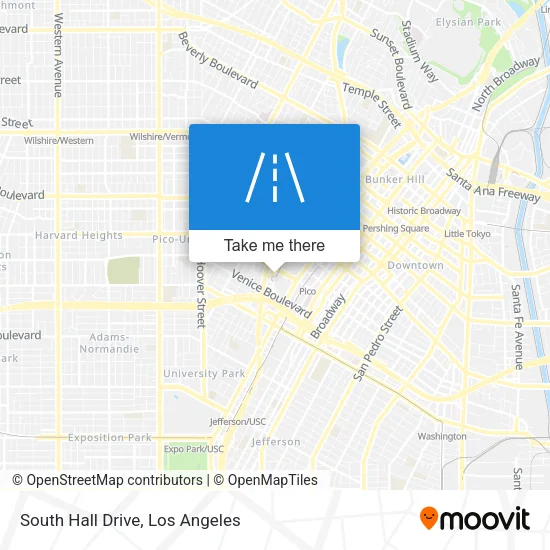 South Hall Drive map