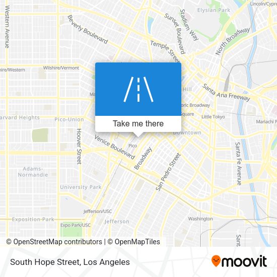 Mapa de South Hope Street