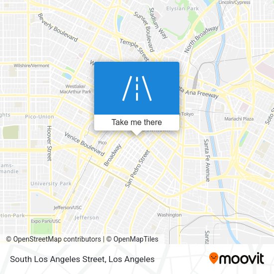 Mapa de South Los Angeles Street