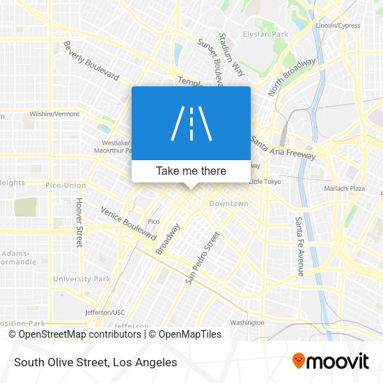 South Olive Street map