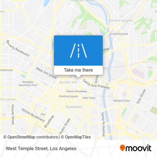 West Temple Street map