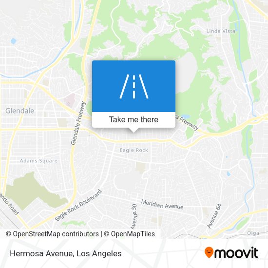 Hermosa Avenue map