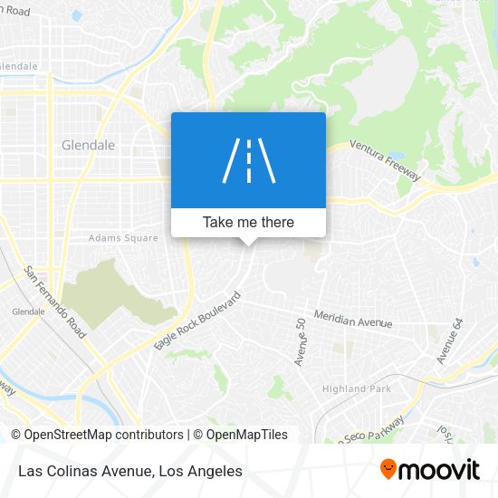 Mapa de Las Colinas Avenue