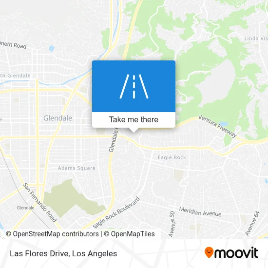 Las Flores Drive map