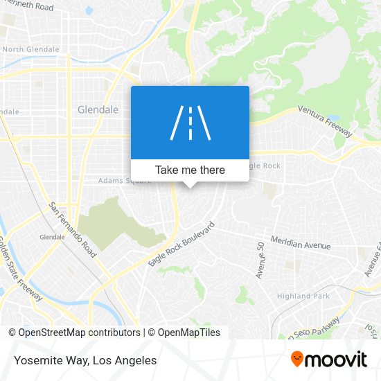 Mapa de Yosemite Way