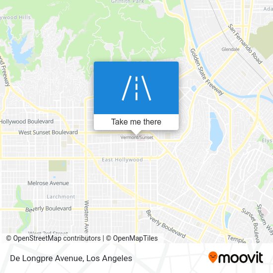 Mapa de De Longpre Avenue