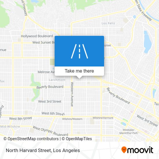 Mapa de North Harvard Street