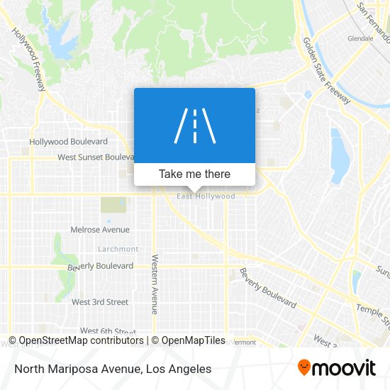 North Mariposa Avenue map