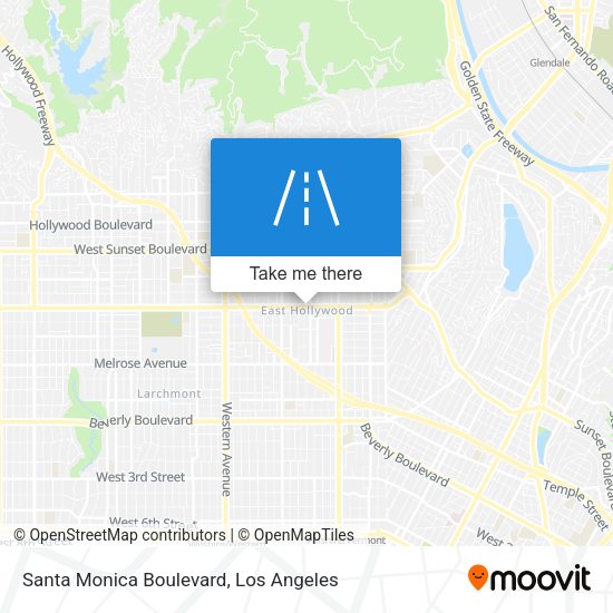 Santa Monica Boulevard map