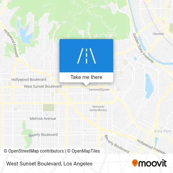 West Sunset Boulevard map