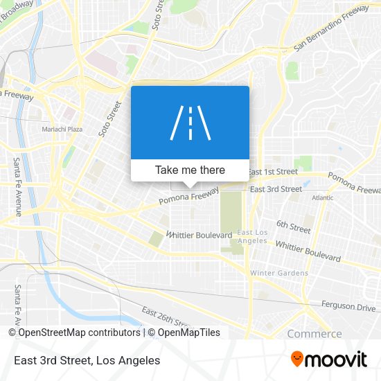 East 3rd Street map