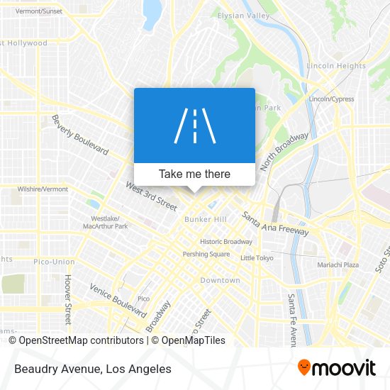Mapa de Beaudry Avenue