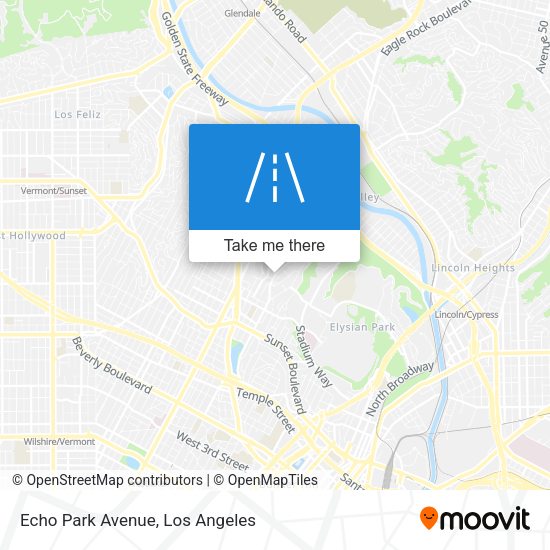 Echo Park Avenue map