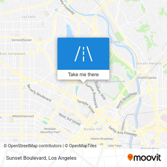 Mapa de Sunset Boulevard