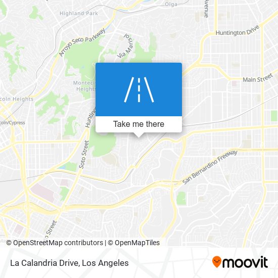 La Calandria Drive map